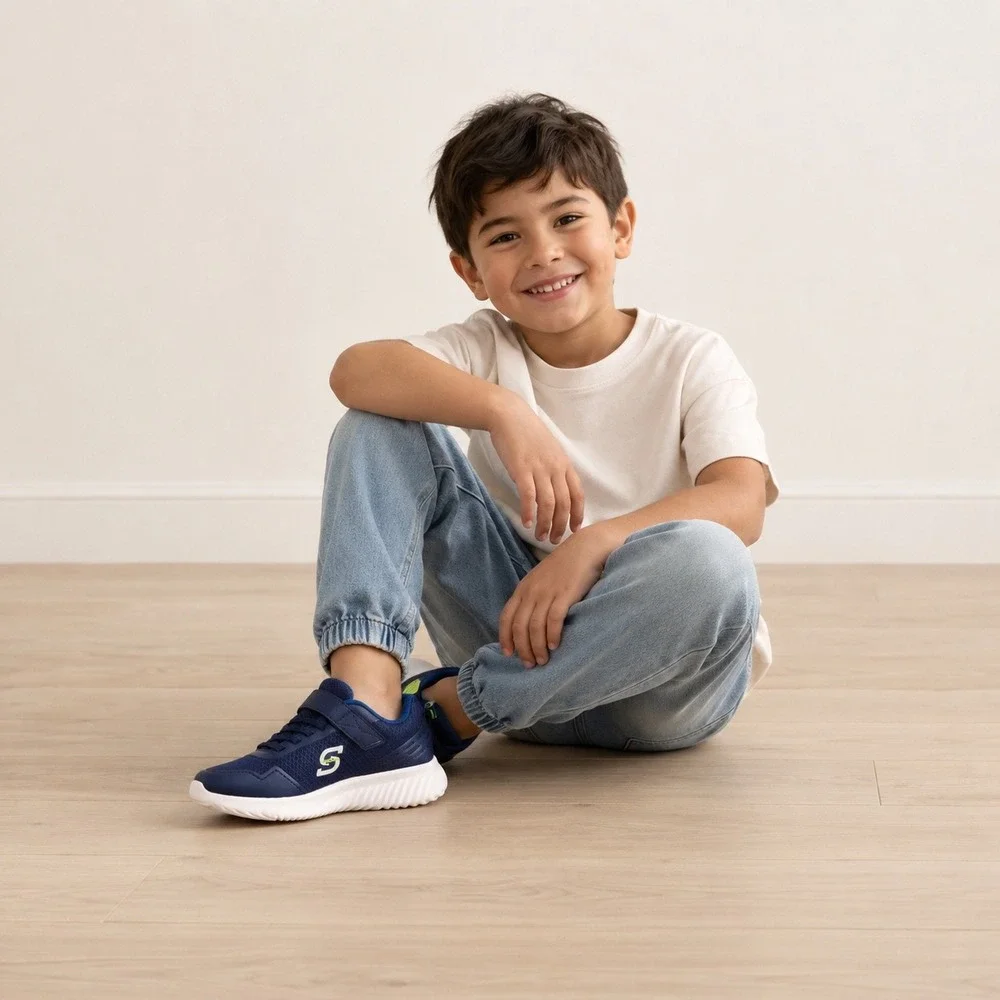 S Sport by Skechers Rayner Boys Blue Mesh Athletic Sneakers Size 6